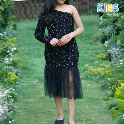 Straight Sparkle: Party wear net frock for kids
