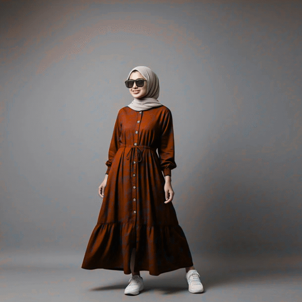 modest gown for office wear