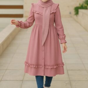 Hiba Modest Full-Cover Top for Curvy Women – Elegant, Comfortable & Hijab-Friendly Design