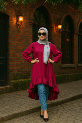 Unique Geometry Curved modest Tops: Embrace the Trend